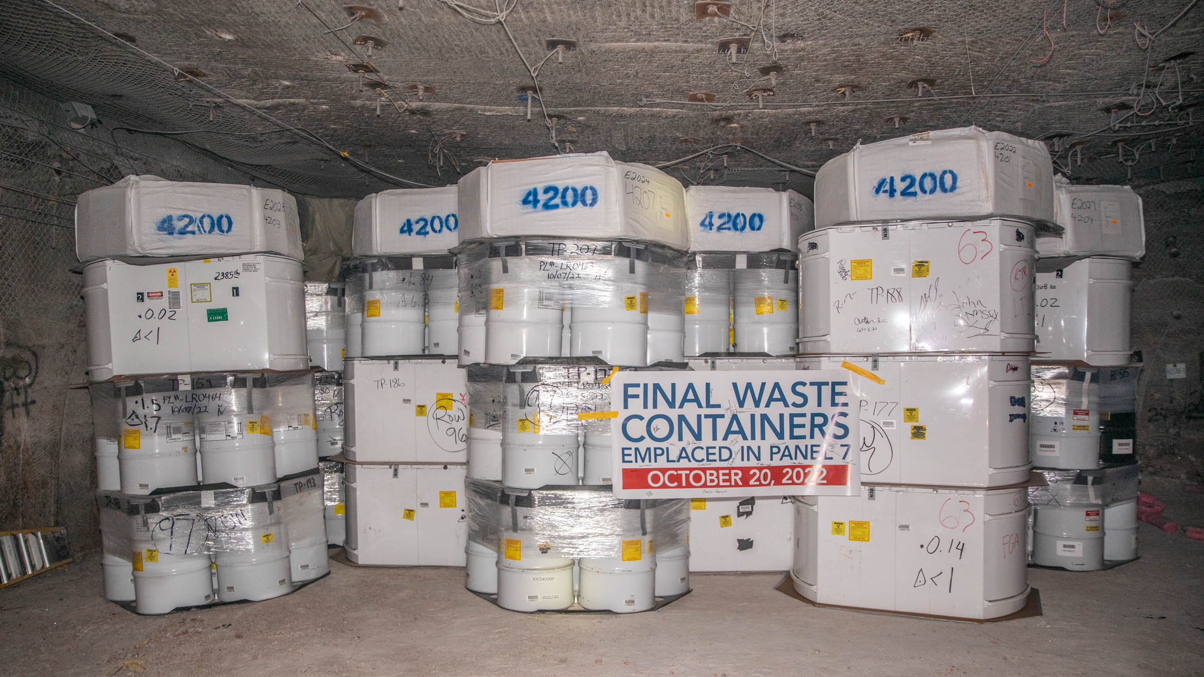 Image of final waste containers